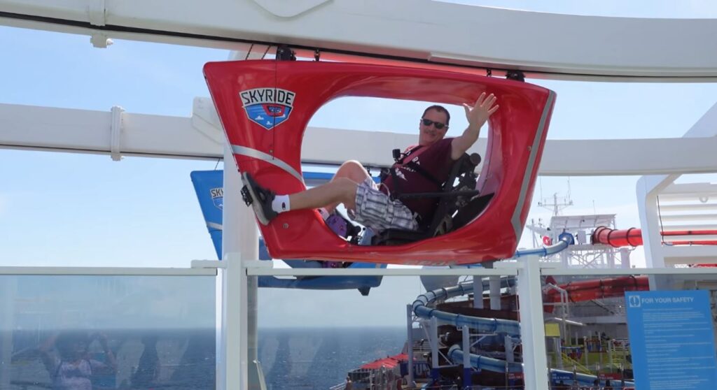 carnival panorama skyride pov ocean view